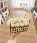 Bukiet mydlany kwiaty mydlane w koszu prezent dla kobiety mamy babci