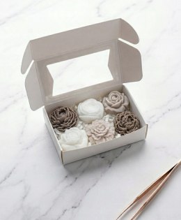 Dekoracyjne mydełka kwiaty - Dark Flower- handmade, prezent, podziękowanie