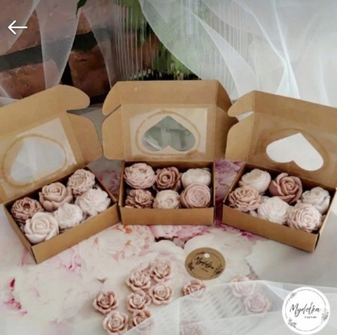 Dekoracyjne mydełka kwiaty - Dark Flower- handmade, prezent, podziękowanie
