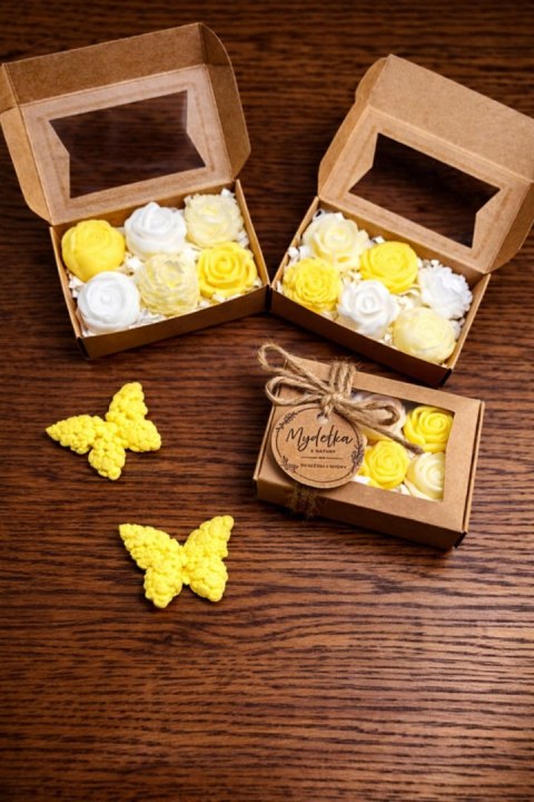 Dekoracyjne mydełka kwiaty - handmade, prezent, podziękowanie