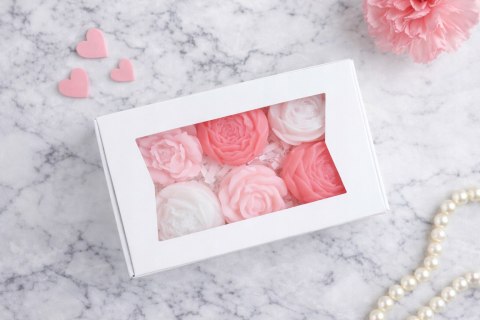 Dekoracyjne mydełka kwiatyJaśmin Magnolia- handmade, prezent, podziękowanie
