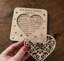 Drewniane Serce z Grawerem - Personalizowany Prezent dla Mamy