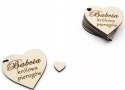Drewniany breloczek serce 5 cm grawer personalizowany sklejka zawieszka
