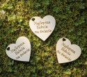 Drewniany breloczek serce 5 cm grawer personalizowany sklejka zawieszka