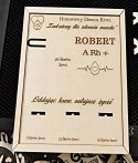 Ekspozytor na odznaki Honorowy Dawca Krwi HDK personalizowany prezent