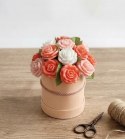 Flowerbox Mydlany - Bukiet Róż Magnolia i Jaśmin - Prezent