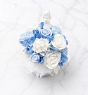 Flowerbox komunia chrzest NIEBIESKI | mydlany | zapach jaśmin magnolia |M