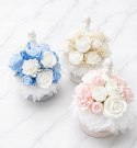 Flowerbox komunia chrzest NIEBIESKI | mydlany | zapach jaśmin magnolia |M