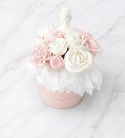 Flowerbox komunia chrzest różowy| mydlany | zapach jaśmin magnolia |M