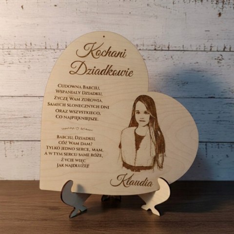 Grawer statuetka ze zdjęciem. Prezent dla Babci i Dziadka Personalizowany