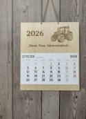 Kalendarz Drewniany 2026 Fendt 728| Personalizowany | Prezent