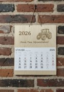 Kalendarz Drewniany 2026 Fendt 728| Personalizowany | Prezent