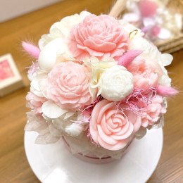 Piękny Bukiet mydlany Flower Box z mydełek prezent dla niej urodziny Duży