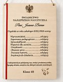 Świadectwo Nauczyciela DrewnoPersonalizowane Podziękowanie Prezent od Klasy